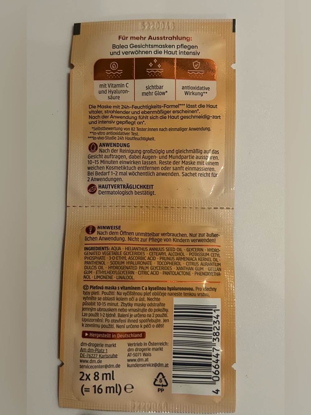 Balea Germany Lemon Lover Bundle Hand Cream Vitamin C Mask Lip Balm Import NWT - Picture 5 of 8